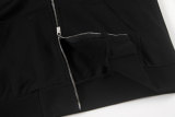 5A Check Trim Zip Hoodie Cotton Full Zip Hooded