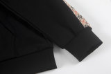 5A Check Trim Cotton Pullover Hoodie