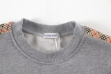 5A Check Trim Cotton Pullover Hoodie