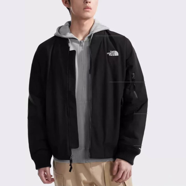 5A Stand Collar Baseball Jacket Embroidered Zip Up Coat
