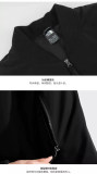 5A Stand Collar Baseball Jacket Embroidered Zip Up Coat