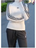 Originals Trefoil Women's High Neck Fleece Lined Sweatshirt Embroidered Slim Fit Thermal Baselayer