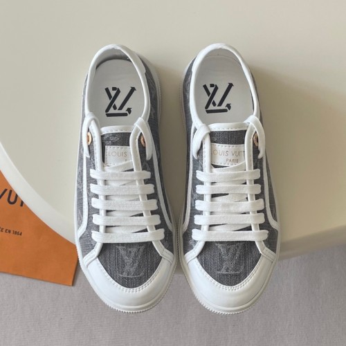 5A Women's 25SS Lagoon Biscuit Sole Sneakers Denim Canvas Low