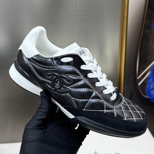 5A Quilted Sneakers Women's Leather Low