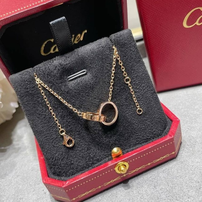 5A Love Double Ring Pendant Necklace Bracelet