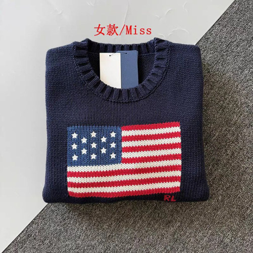 5A Women Flag Cotton Crewneck Sweater