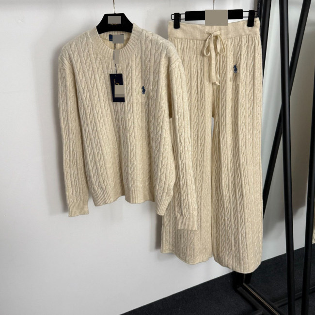 5A Women Cable Knit Sweater And Trousers Set