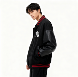 Varsity Jacket College Baseball Jackets Vintage Unisex Streetwear Coats with Patchwork Hipster Utility Tops Blue White