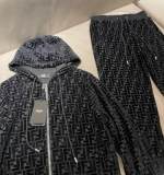 Original FF Print Zip-Up Hooded Tracksuit