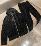 Original FF Print Zip-Up Hooded Tracksuit