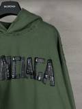 Original Tape Type Ripped Pocket Hoodie