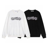 Embroidered Logo Men's Crew Neck Long Sleeve Sweatshirt W541#