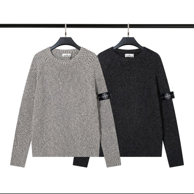 Crew Neck Pullover Loose Cotton Long Sleeve Sweater 349#