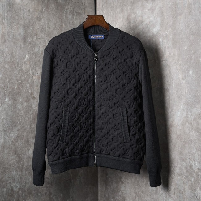 Original 3D Pattern Monogram Wool Bomber Jacket