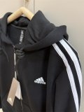5A Men's Embroidered Full Zip Hooded Jacket 3-Stripes