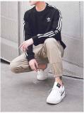5A Men's Embroidered Fleece Sweatshirt 3-Stripes