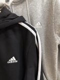 5A Men's Embroidered Full Zip Hooded Jacket 3-Stripes