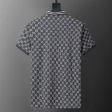 Spring Summer Men's GG Jacquard Logo Short Sleeve Polo Shirt Grey 30068#