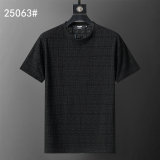 5A 26SS Men's Black FF Logo Print Crew Neck T-Shirt