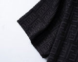 5A 26SS Men's Black FF Logo Print Crew Neck T-Shirt