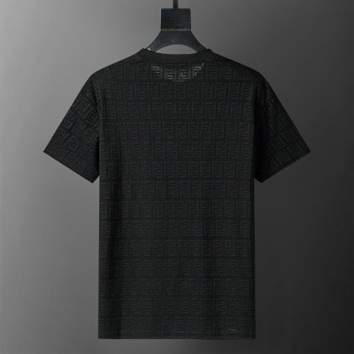 5A 26SS Men's Black FF Logo Print Crew Neck T-Shirt