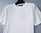 5A 26SS Men's White FF Logo Print Crew Neck T-Shirt - Luxury Designer Tee