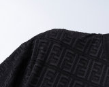 5A 26SS Men's Black FF Logo Print Crew Neck T-Shirt