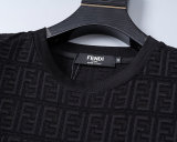 5A 26SS Men's Black FF Logo Print Crew Neck T-Shirt