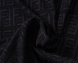 5A 26SS Men's Black FF Logo Print Crew Neck T-Shirt
