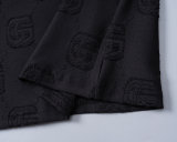 5A 26SS Men's Black Interlocking G Logo Jacquard Crew Neck T-Shirt