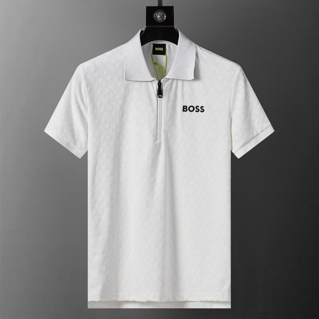 5A 26SS Breathable Knit Jacquard Fabric Spring Polo Shirt