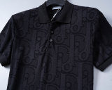 5A 26SS Breathable Knit Jacquard Fabric Spring Polo Shirt