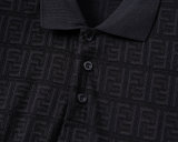 5A 26SS Breathable Knit Jacquard Fabric Spring Polo Shirt
