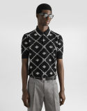 5A 26SS Breathable Knit Jacquard Fabric Spring Polo Shirt