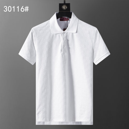 5A 26SS Rayon Flock Printing Spring Polo Shirt