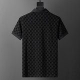 5A 26SS Rayon Flock Printing Spring Polo Shirt