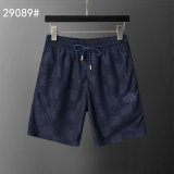 5A 26SS Men's Navy Blue Monogram Print Casual Shorts - Luxury Designer Drawstring Shorts