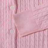Original Women Cable-Knit Cotton Crewneck Cardigan