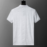 5A 26SS Rayon Flock Printing Spring Polo Shirt
