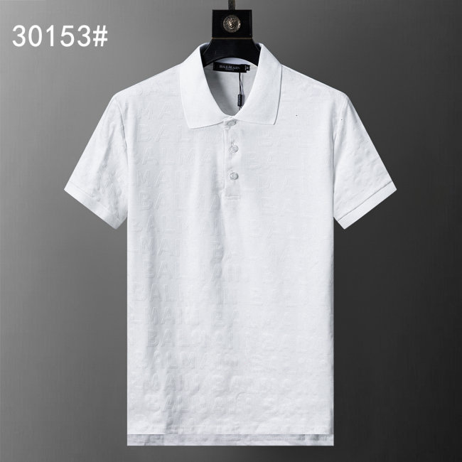 5A 26SS Rayon Flock Printing Spring Polo Shirt