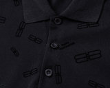 5A 26SS Rayon Flock Printing Spring Polo Shirt