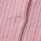 Original Women Cable-Knit Cotton Crewneck Cardigan