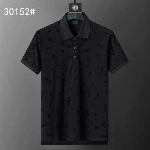5A 26SS Rayon Flock Printing Spring Polo Shirt