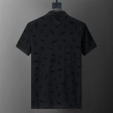 5A 26SS Rayon Flock Printing Spring Polo Shirt