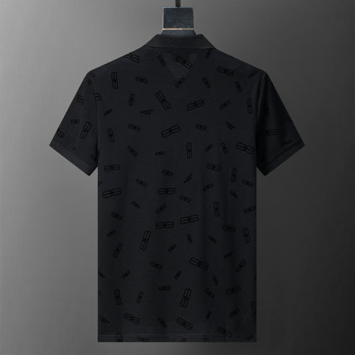 5A 26SS Rayon Flock Printing Spring Polo Shirt