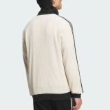 Original Stand Collar Striped Waffle Knit Jacket  Autumn Sports Zipper Coat for Men & Women