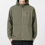 Original Embroidered Logo Men's Hooded Jacket Windbreaker Green