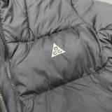 5A ACG Reversible Padded Jacket  Embroidered Logo Men's Winter Puffer Coat Black