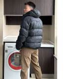5A ACG Reversible Padded Jacket  Embroidered Logo Men's Winter Puffer Coat Black