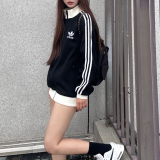 Original Stand Collar Striped Waffle Knit Jacket  Autumn Sports Zipper Coat for Men & Women